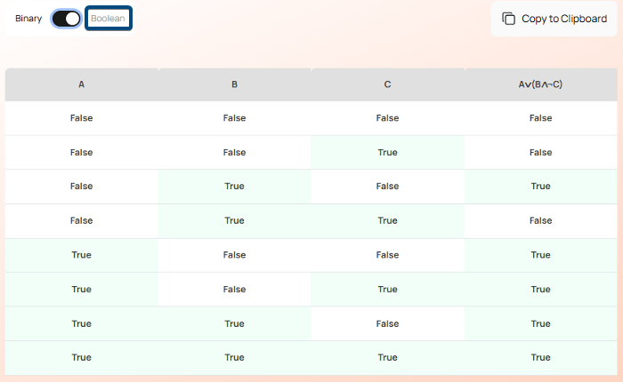 Get result in Boolean format